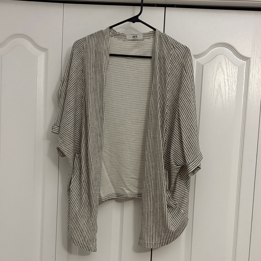 Jack by BB Dakota Striped Cardigan - Black and White